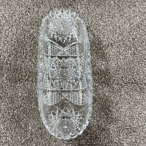 Elegant Crystal Cut Glass Dish